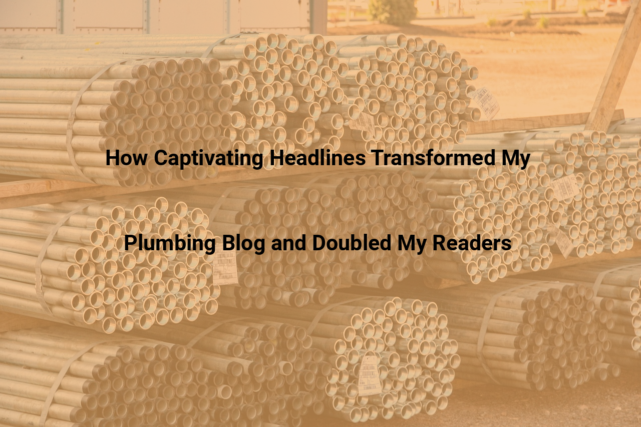 How Captivating Headlines Transformed My Plumbing Blog and Doubled My Readers
