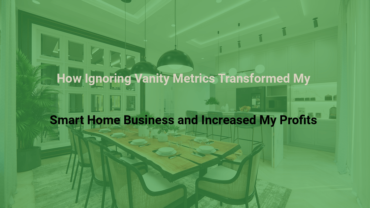 How Ignoring Vanity Metrics Transformed My Smart Home Business and Increased My Profits