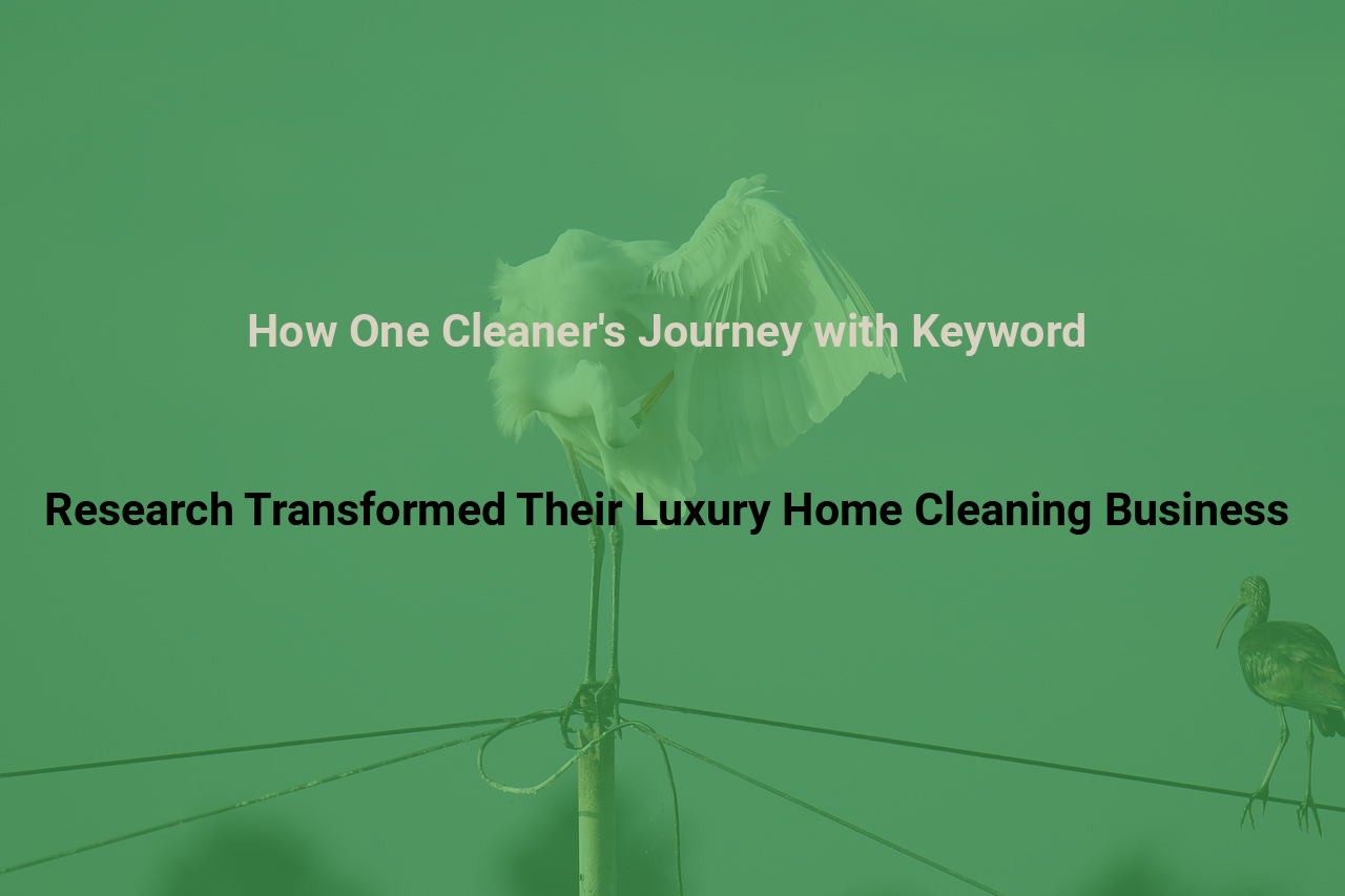 How One Cleaner’s Journey with Keyword Research Transformed Their Luxury Home Cleaning Business