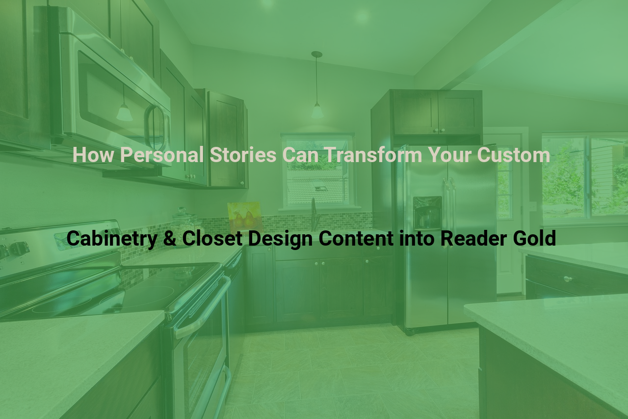 How Personal Stories Can Transform Your Custom Cabinetry Closet Design Content into Reader Gold