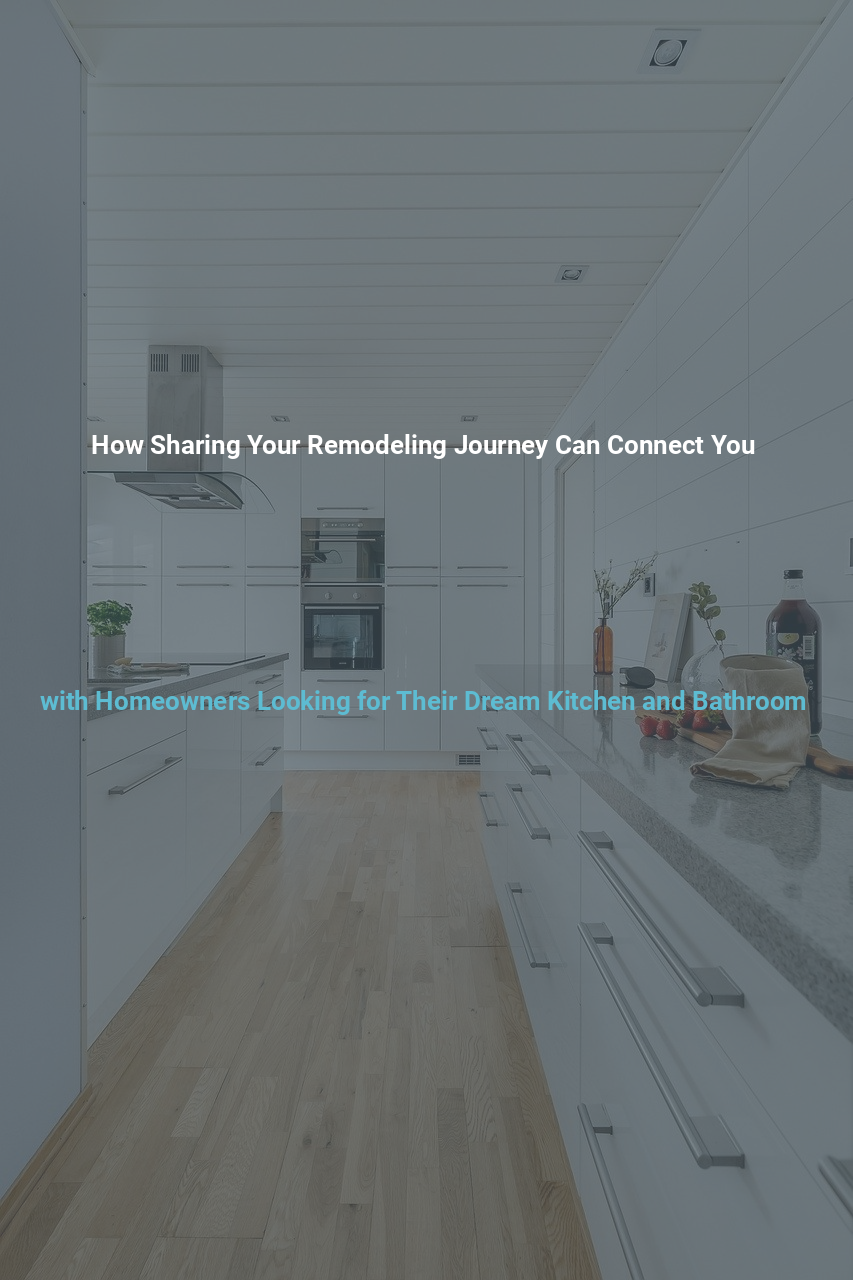 How Sharing Your Remodeling Journey Can Connect You with Homeowners Looking for Their Dream Kitchen and Bathroom
