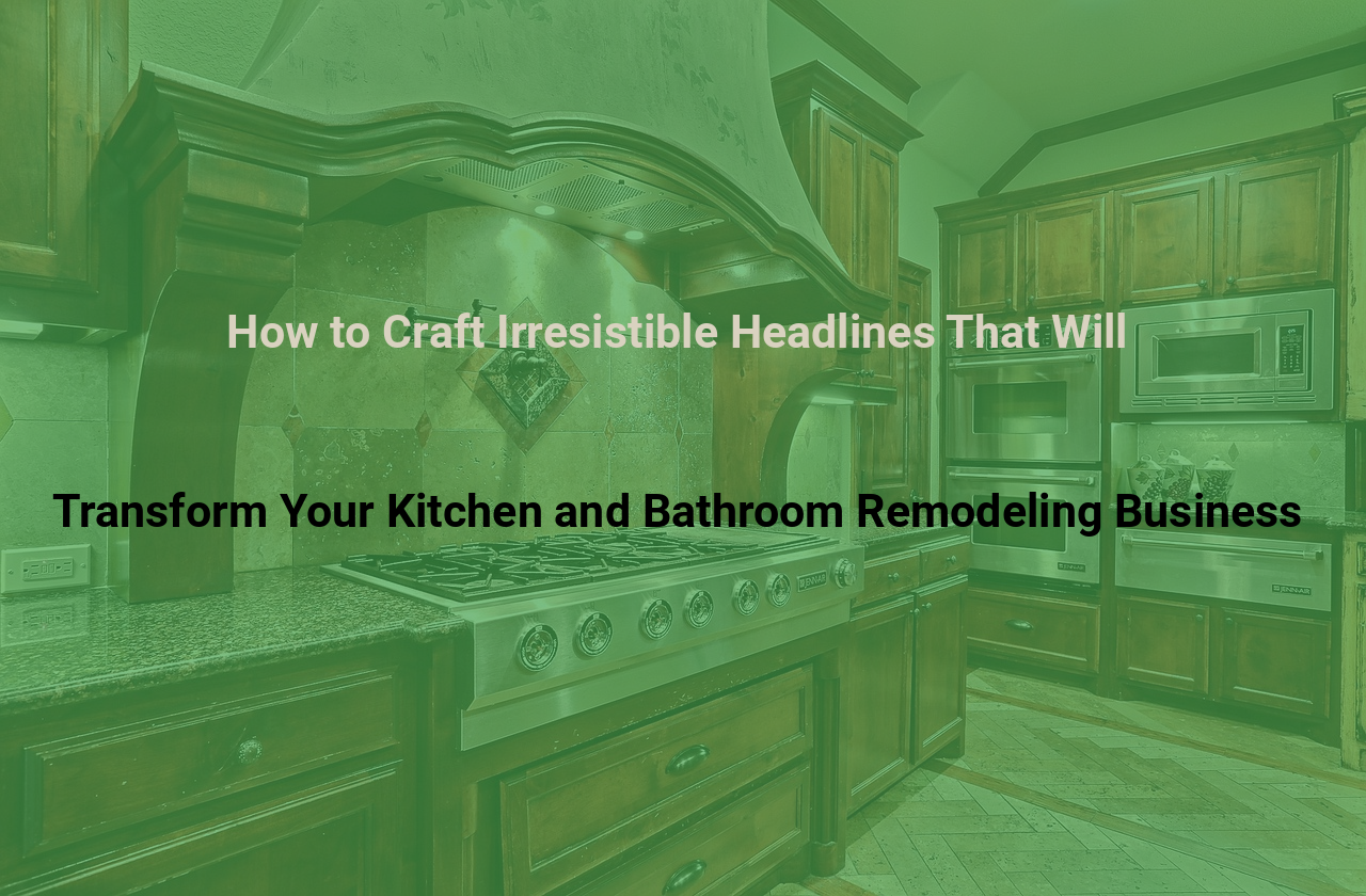How to Craft Irresistible Headlines That Will Transform Your Kitchen and Bathroom Remodeling Business